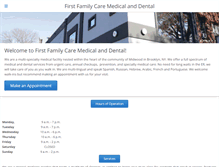 Tablet Screenshot of firstfamilycare.com